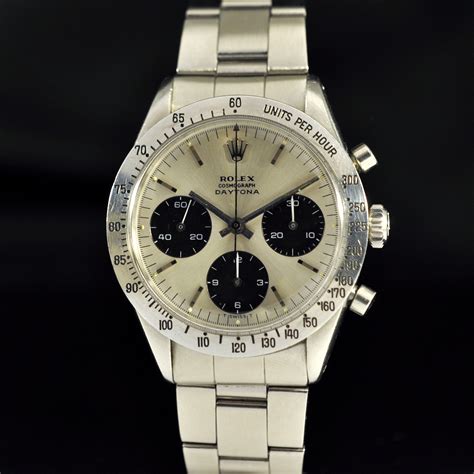 rolex montre daytona 6239 en acier inoxydable|Rolex daytona dial.